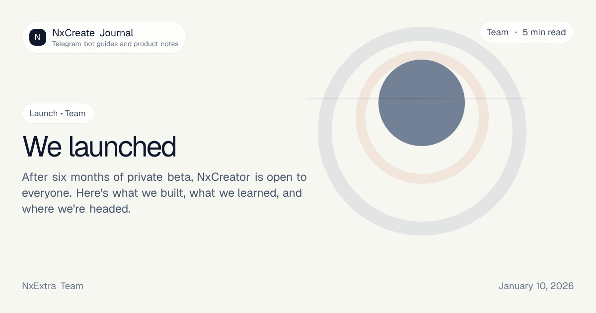We launched